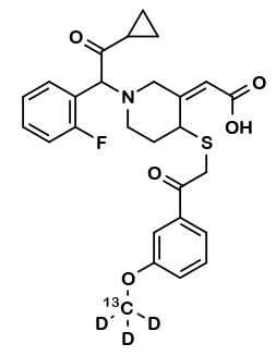 cis R-138727Prasugrel Metabolite DerivativeMixture of Diastereomers 13CD3